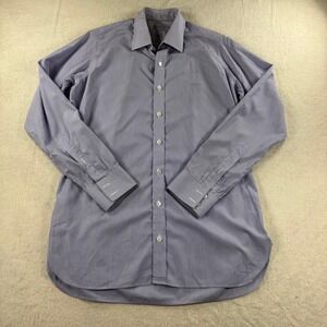 Turnbull & Asser London England Sea Island Cotton Striped Dress Shirt Size M
